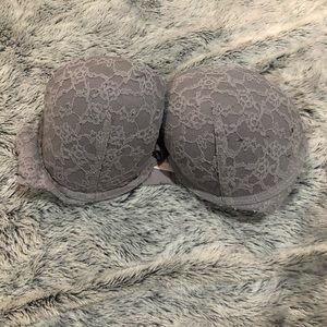 Victoria Secret Bra, Gray Lace